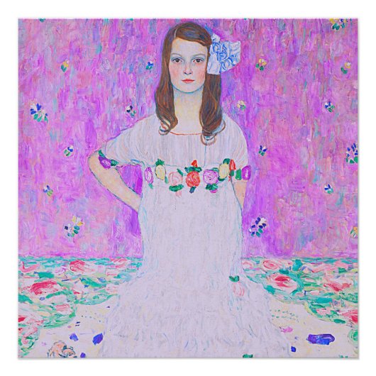 Poster van de schilderijen van Gustav Klimt Mäda P (Voorkant)
