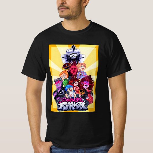 "poster van de schotel van de vrijdag van nacht" t-shirt (Voorkant)