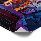 Poster van de skyline van Istanboel - levendige Tu (Hoek)