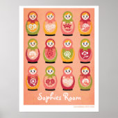 poster van de  slaapkamer van russisch matryoshka (Voorkant)
