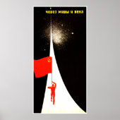 Poster van de Sovjet-ruimtepropaganda (Voorkant)