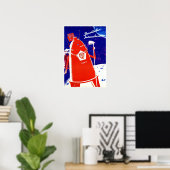 Poster van de Sovjet-ruimtepropaganda (Thuiskantoor)