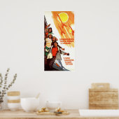 Poster van de Sovjet-ruimtepropaganda (Keuken)