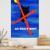 Poster van de Sovjet-ruimtepropaganda (Keuken)