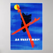 Poster van de Sovjet-ruimtepropaganda (Voorkant)