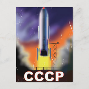 Poster van de Sovjet-Unie met de terugroerende rui Briefkaart