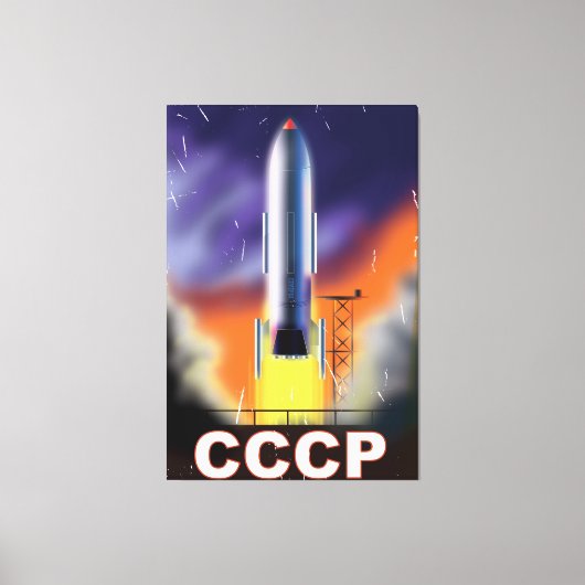 Poster van de Sovjet-Unie met de terugroerende rui Canvas Afdruk (Voorkant)