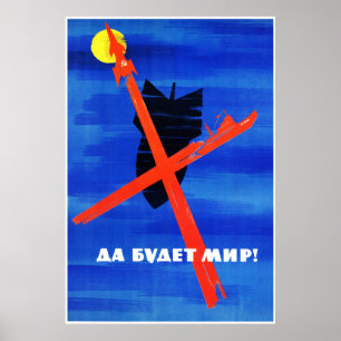 Poster van de Sovjetruimtepropaganda