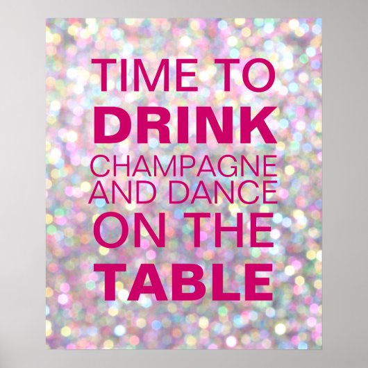 Poster van de Sparkly Champagne Party (Voorkant)