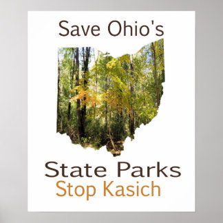 Poster van de staatsparken van Save Ohio