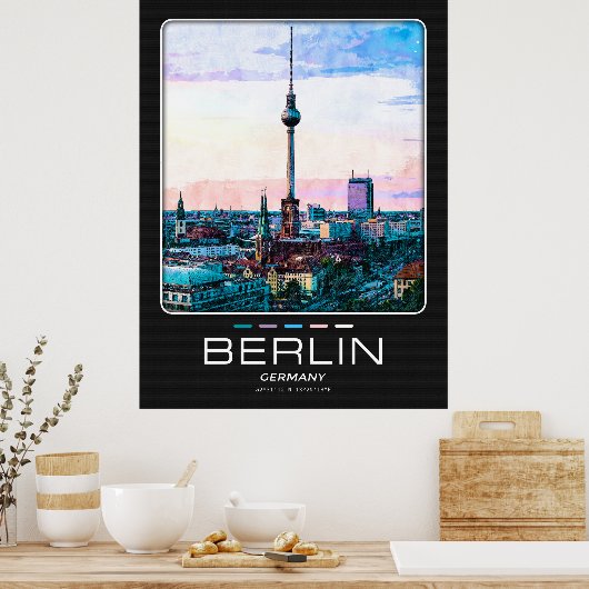Poster van de stad Berlijn (Keuken)