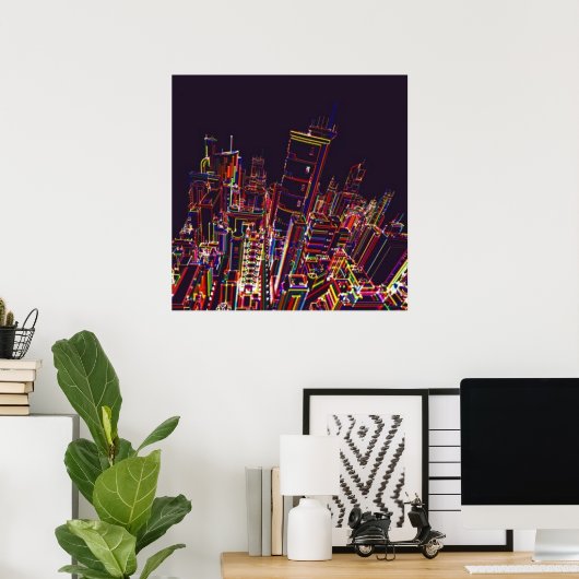 Poster van de stad Colors (Thuiskantoor)