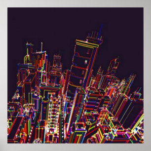 Poster van de stad Colors