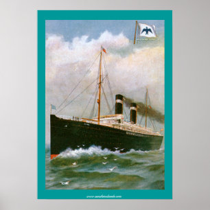 Poster van de Steamship van de Anchor-lijn