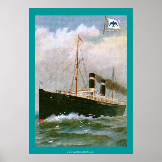 Poster van de Steamship van de Anchor-lijn (Voorkant)