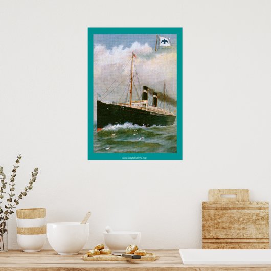 Poster van de Steamship van de Anchor-lijn (Keuken)