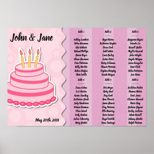 Poster van de stoelenkaart - Cake Design