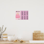 Poster van de stoelenkaart - Cake Design (Keuken)