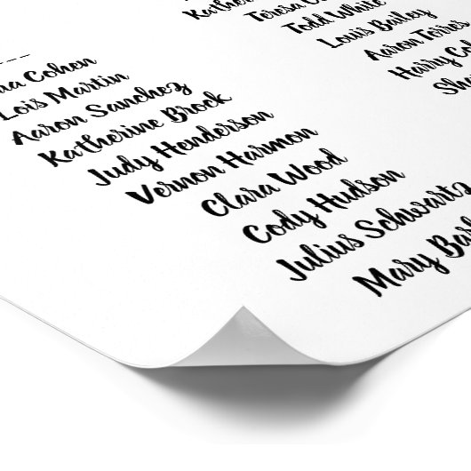 Poster van de stoelenkaart - Vogelontwerp (Hoek)