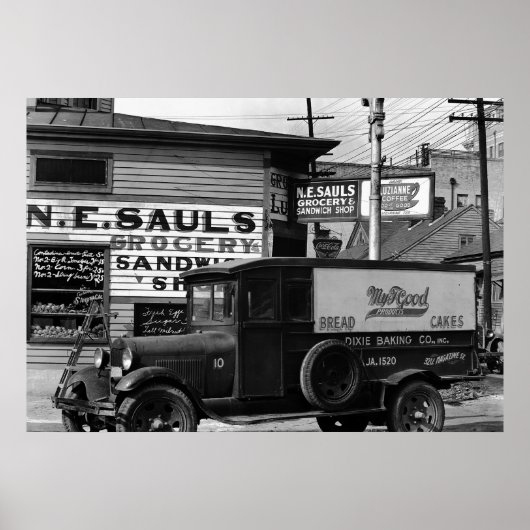 Poster van de straathoek van New Orleans (Voorkant)