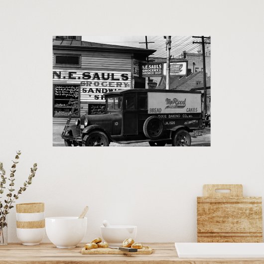 Poster van de straathoek van New Orleans (Keuken)