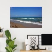 Poster van de strand van Padre Island (Thuiskantoor)