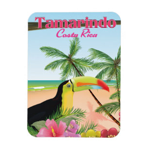 Poster van de strandvakantie met Tamarindo Costa R Magneet