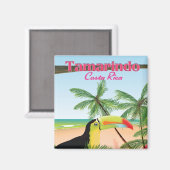 Poster van de strandvakantie met Tamarindo Costa R Magneet (Voorkant / Achterkant)