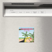 Poster van de strandvakantie met Tamarindo Costa R Magneet (Insitu (Vaatwasser))