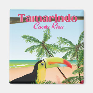 Poster van de strandvakantie met Tamarindo Costa R Magneet