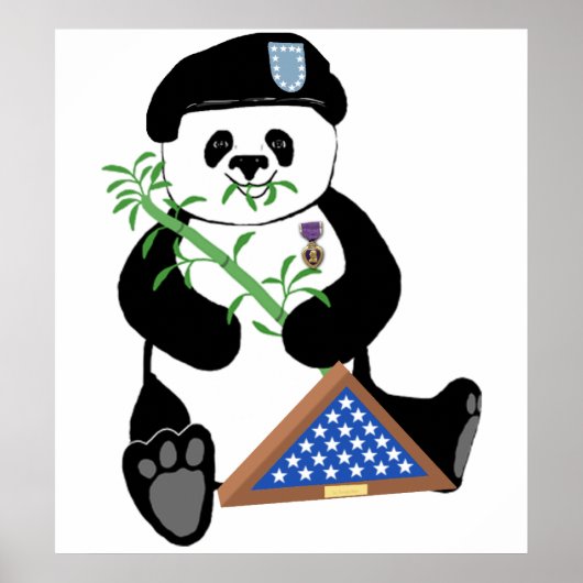 Poster van de strijdkrachten Dag Panda (Voorkant)