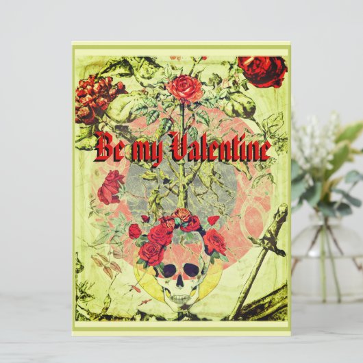 Poster van de Struik van Rozen Feestdagenkaart (Staand voorkant)