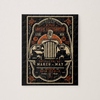 Poster van de tentoonstelling van Vintage Car Legpuzzel