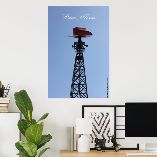 Poster van de Texas Eiffel Tower (Thuiskantoor)