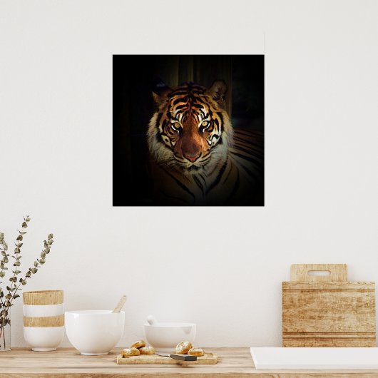 Poster van de tijger - Prints van de Wilde Life (Keuken)