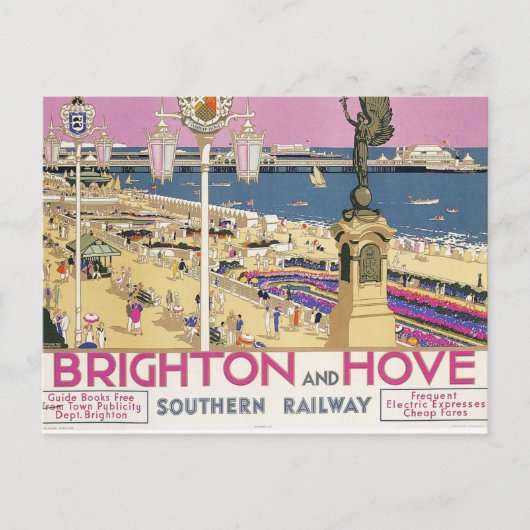 Poster van de  trein Brighton en Hove Briefkaart (Voorkant)