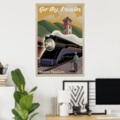 Poster van de treinstation van de Unie (Thuiskantoor)