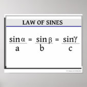 Poster van de trigonometrie: wet op de zinnen (Voorkant)