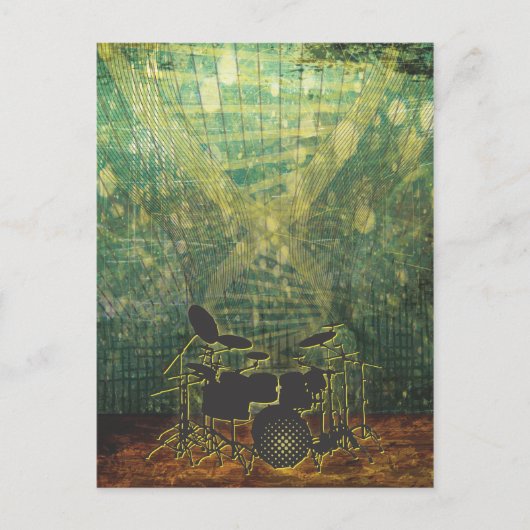 poster van de trommel briefkaart (Voorkant)