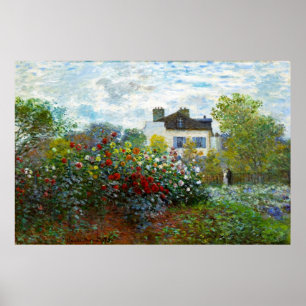 Poster van de tuin van een kunstenaar (in verschil