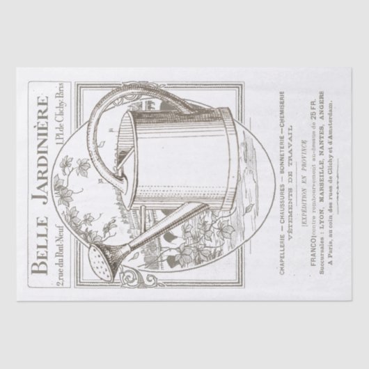 Poster van de tuin van Parijs water kan ontkoppel Tissuepapier (Voorkant)