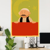 Poster van de Turkse banner (Thuiskantoor)