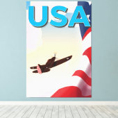  Poster van de Tweede Wereldoorlog in de VS Canvas Afdruk (Insitu (Houten vloer))
