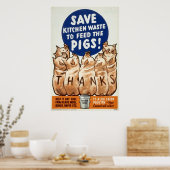 Poster van de Tweede Wereldoorlog - Redding - Sav (Keuken)