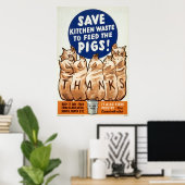 Poster van de Tweede Wereldoorlog - Redding - Sav (Thuiskantoor)