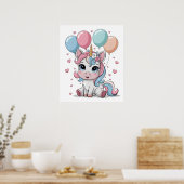 Poster van de Unicorn-kwekerij (Keuken)