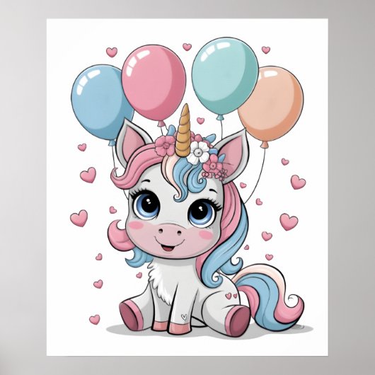 Poster van de Unicorn-kwekerij (Voorkant)