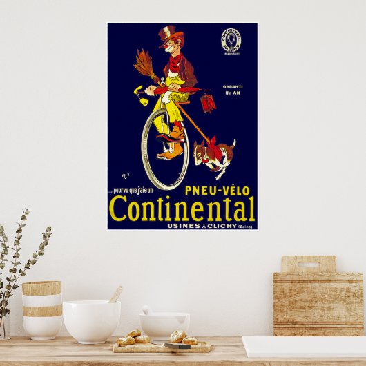  Poster van de Unicycle: continentale banden (Keuken)