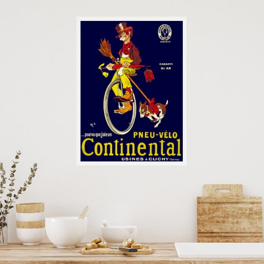  Poster van de Unicycle: continentale banden (Keuken)