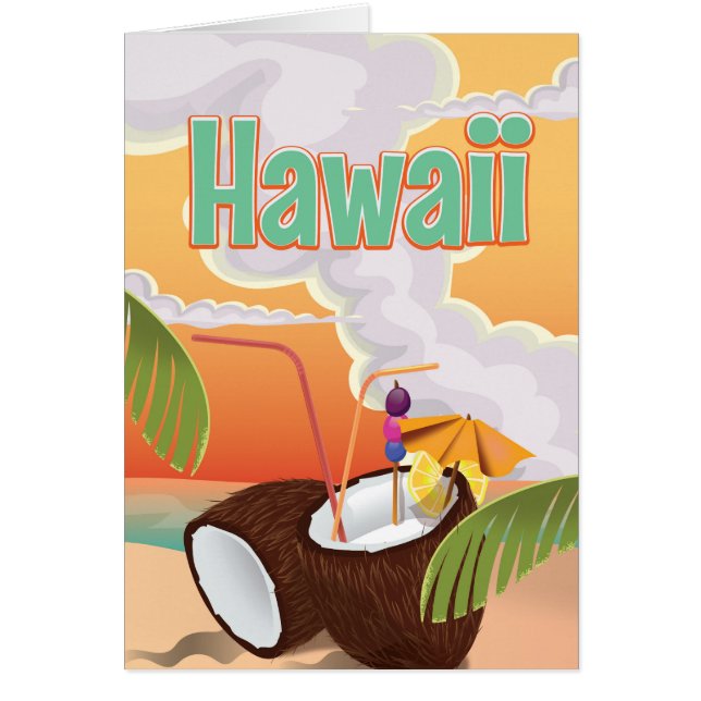 Poster van de vakantie op het strand van Hawaii (Voorkant)